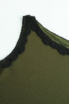 SWAYING/KNIT hook stitching mesh vest SW24SS1T36 grass green PS73